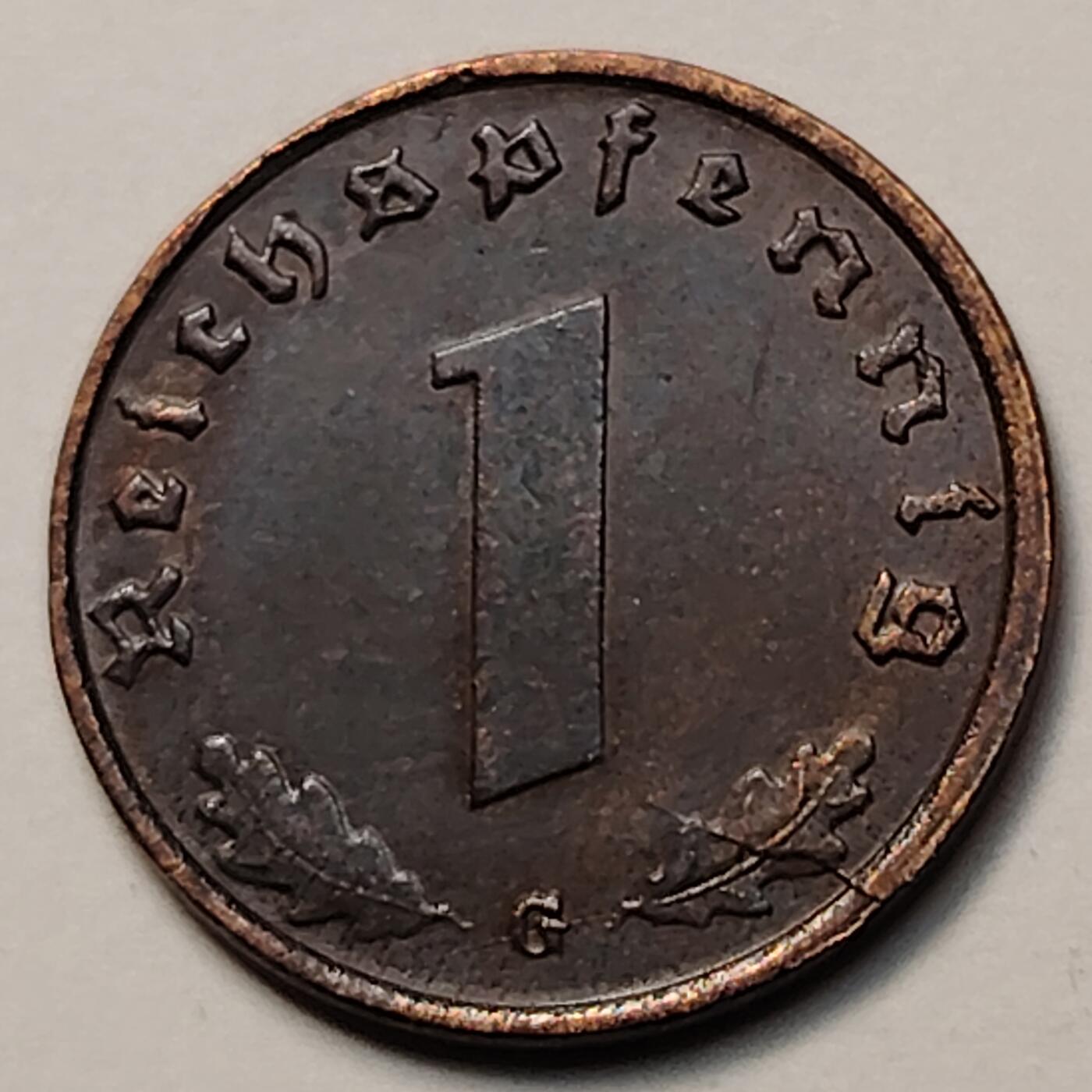 布加迪🐬～世界钱币(上海)🌾第 263 期 /  各国套币和散币 德国🇩🇪 1940年 1芬尼