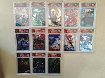 光影卡牌第26期，各家亲签，各家套卡，持续收拍品 - 百里苍之飞鸿山海经人物篇13张，光刻工艺，评级混套