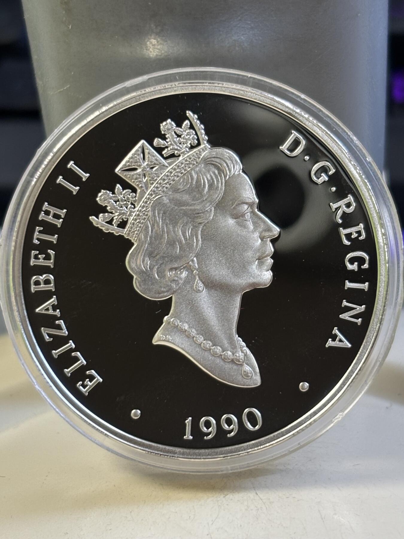 第184期拍卖 加拿大1990年飞机系列镀金1盎司纪念银币1，925银银价399➕镀金