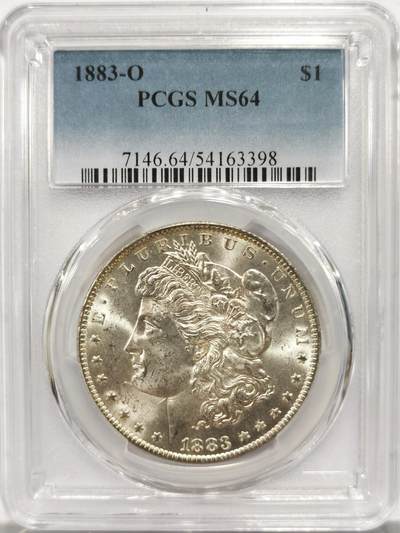 博洋堂藏家专场系列之美国钱币白金之夜专场②暨第152期（全场包邮）  - PCGS MS64 美国1883 O 十字转光-1