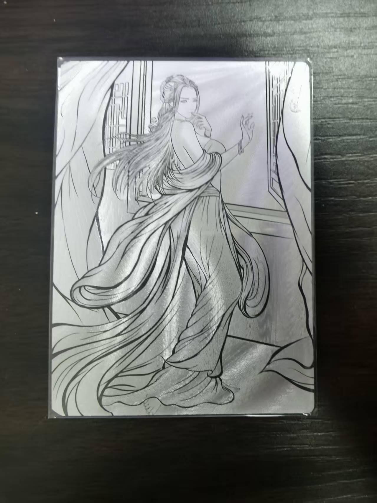 光影卡牌第26期，各家亲签，各家套卡，持续收拍品 张建东水浒，潘金莲线稿粗闪限编