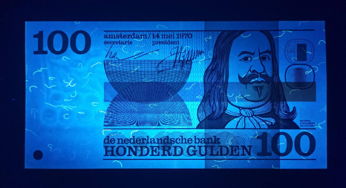 《艾美收藏》第223期-12.7周日外币畅拍 荷兰1970年100盾UNC无4 边缘极轻微荧光 名誉品荷兰将军 Pick#93a
