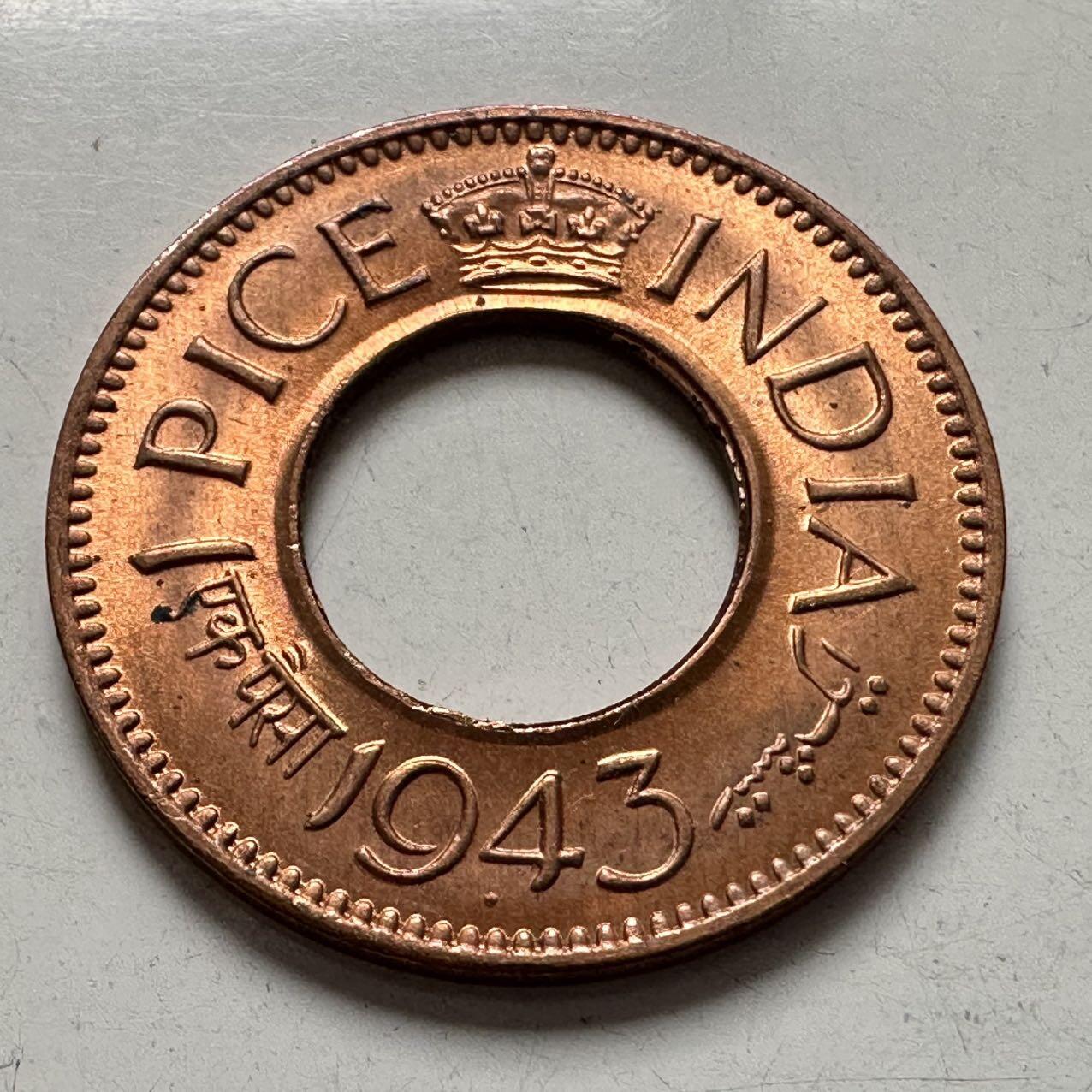 🌹外币初藏🌹🐯2025年第137场  每周二四六晚8️⃣点 接代拍 英属印度1943年一派沙—5