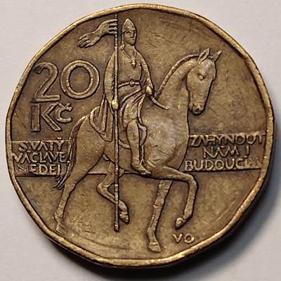 布加迪🐬～世界钱币(上海)🌾第 263 期 /  各国套币和散币 - 捷克🇨🇿 1999年 20克朗