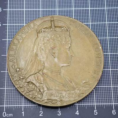 【淘币小摊】限时拍第八百二十三拍  纪念章场  满百包邮可预留两周  周一统一发货  -  英国1902年爱德华七世加冕纪念章