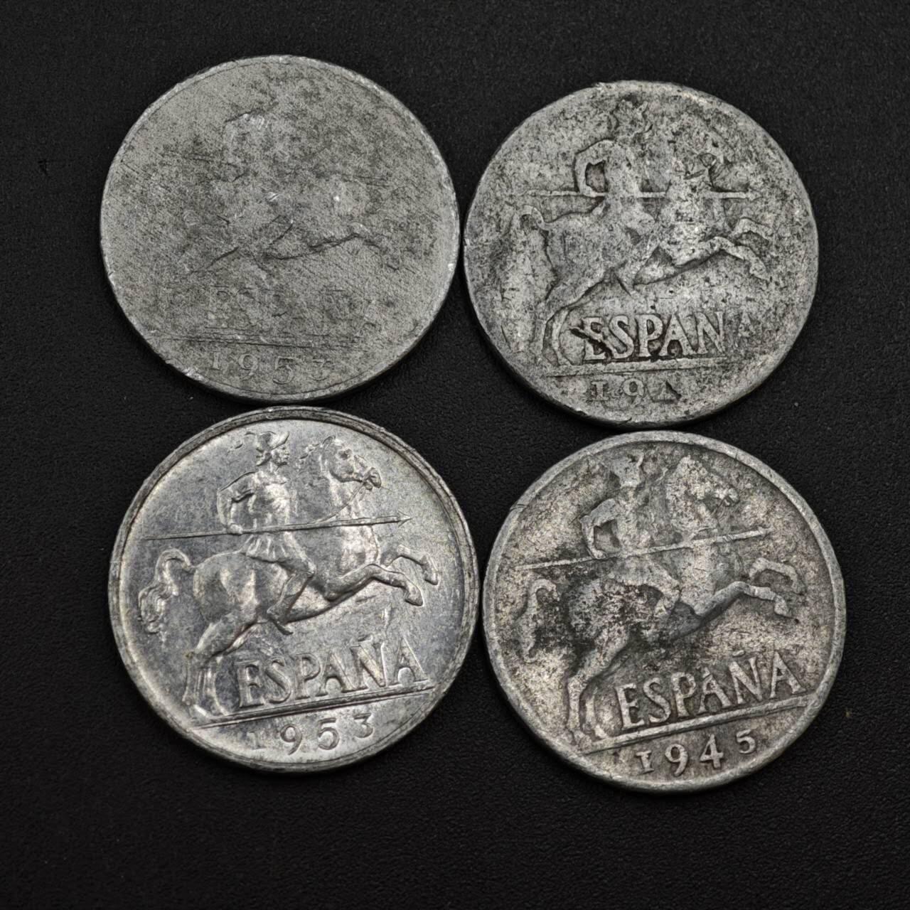 【淘币小摊】实时拍第八百一十九拍   散币场   满百包邮可预留二周 每周一统一发货   西班牙10分铝币4枚