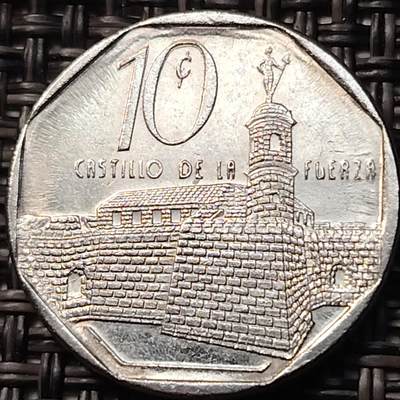 布加迪🐬～世界钱币(上海)🌾第 263 期 /  各国套币和散币 - 古巴🇨🇺 2000年 10分外汇币 镀镍钢