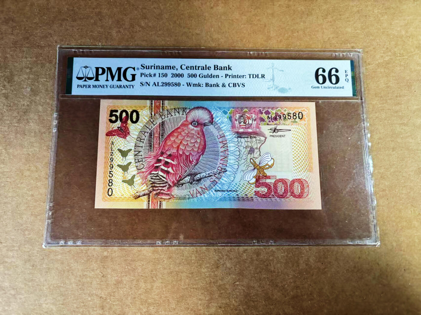 【Blue Auction】世界纸币精拍第759期——18级TOP拍卖/信誉/品质/专业/高效💫 【无47】苏里南 2000年500盾 PMG66EPQ 