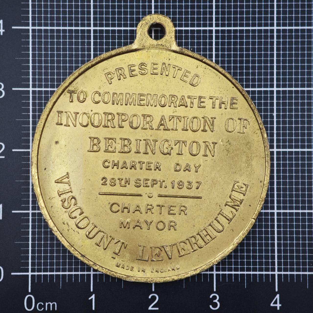 【淘币小摊】限时拍第八百二十三拍  纪念章场  满百包邮可预留两周  周一统一发货  英国贝宾顿1937年成为自治市镇纪念章