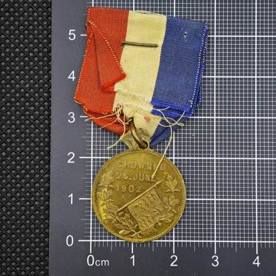 【淘币小摊】限时拍第八百二十三拍  纪念章场  满百包邮可预留两周  周一统一发货  -  英国1902年爱德华七世加冕纪念章