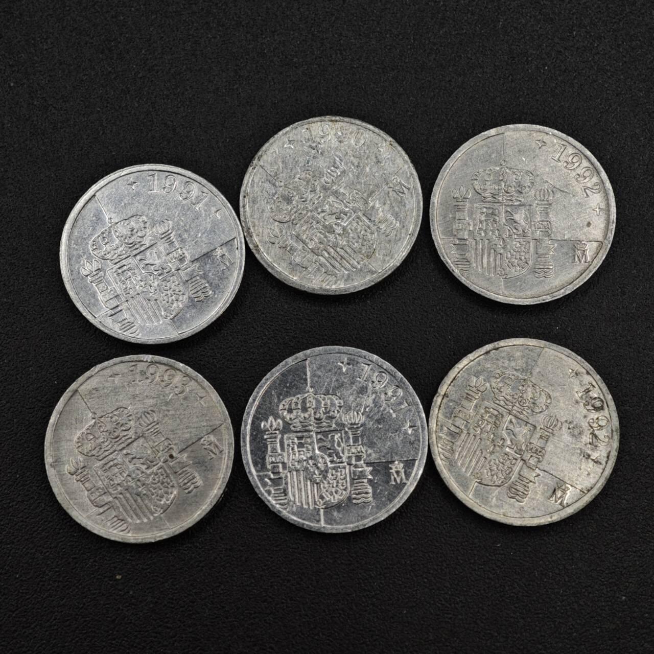 【淘币小摊】实时拍第八百一十九拍   散币场   满百包邮可预留二周 每周一统一发货   西班牙1比赛塔铝币6枚