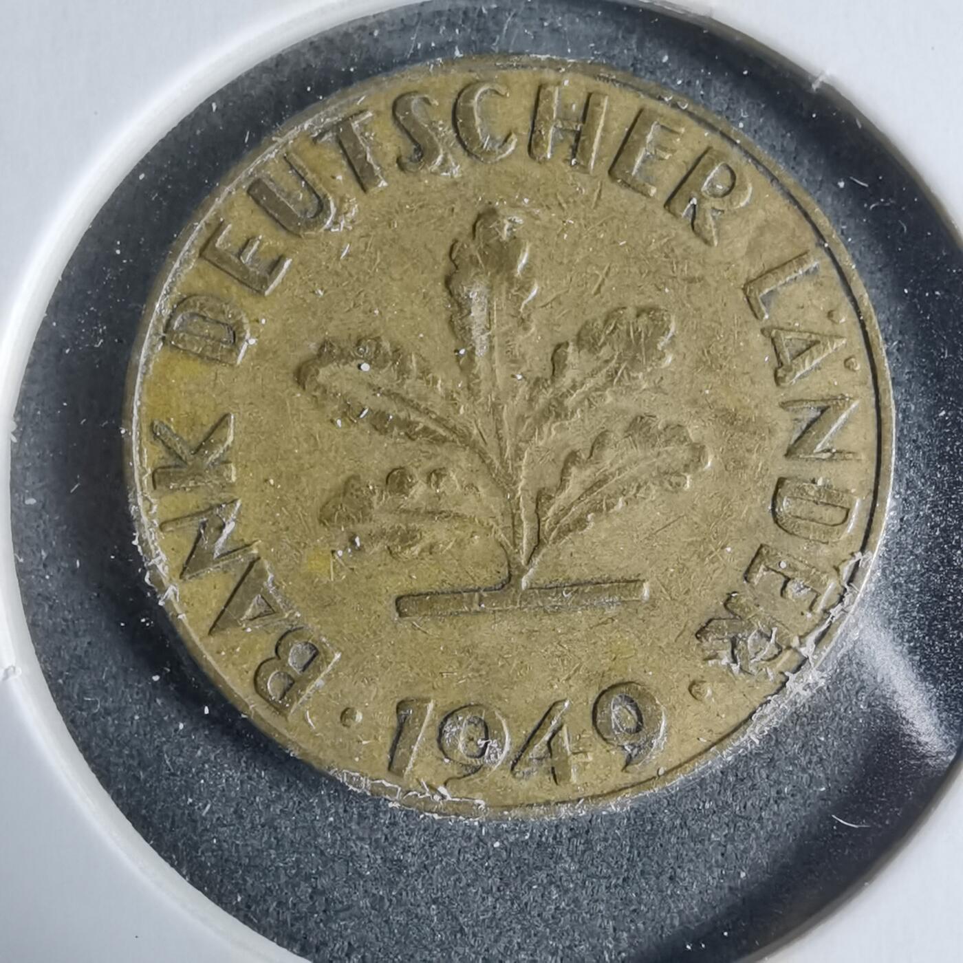 沼泽如烟--第923场 德国1949年10芬尼银行版