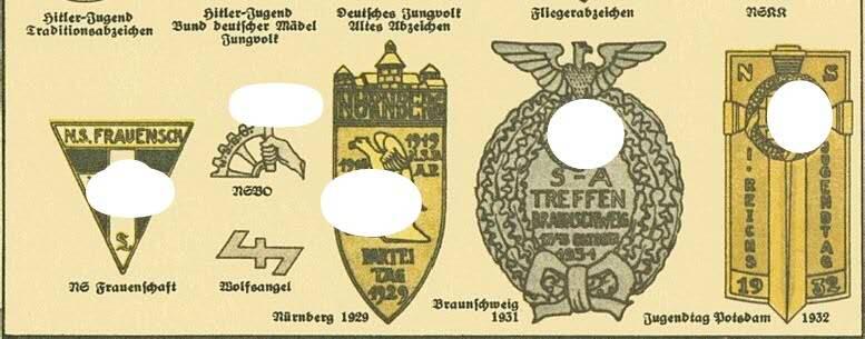 小驴勋章奖章收藏12月06日周六晚六点拍卖（珍爱和平，收藏战争，铭记历史，勿忘国耻，忠党爱国。有偿代拍，送拍规则在简介最后，参拍须阅读规则后再参拍，关系到运费包装发货时效真假辨别等关键信息，拍卖时不再发原图，看大图店主微信码在拍卖店铺介绍里） 1932年帝国青年节，首届HJ集会，在波茨坦举行。实际出席人数为8万名男孩和2万名女孩，极具里程碑意义，它是除金和领袖级青年团成员徽章外最稀少和昂贵的青年团章。