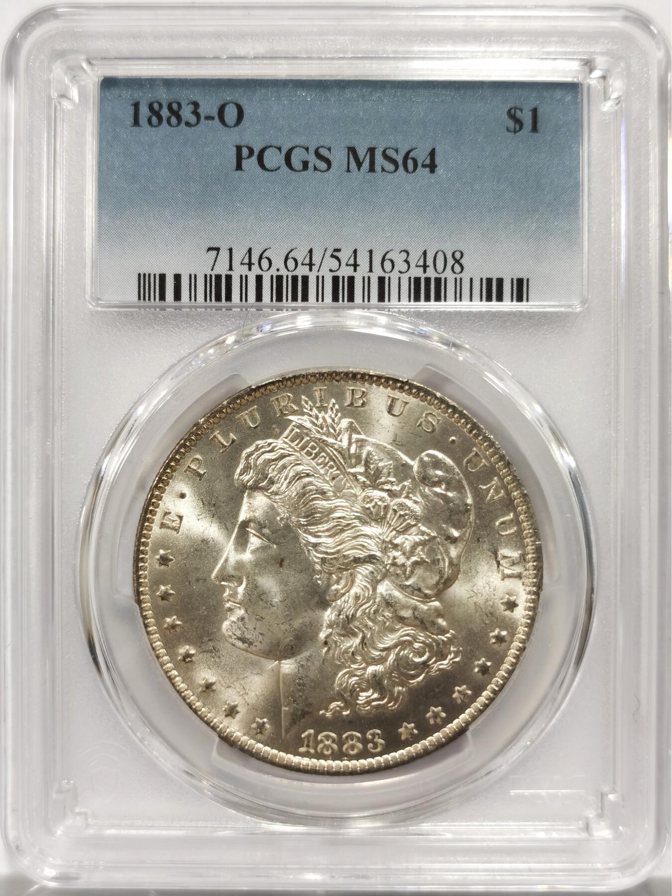 博洋堂藏家专场系列之美国钱币白金之夜专场②暨第152期（全场包邮）  PCGS MS64 美国1883 O 十字转光-8