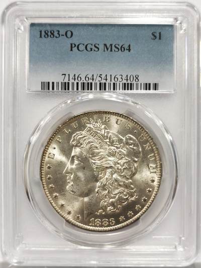 博洋堂藏家专场系列之美国钱币白金之夜专场②暨第152期（全场包邮）  - PCGS MS64 美国1883 O 十字转光-8