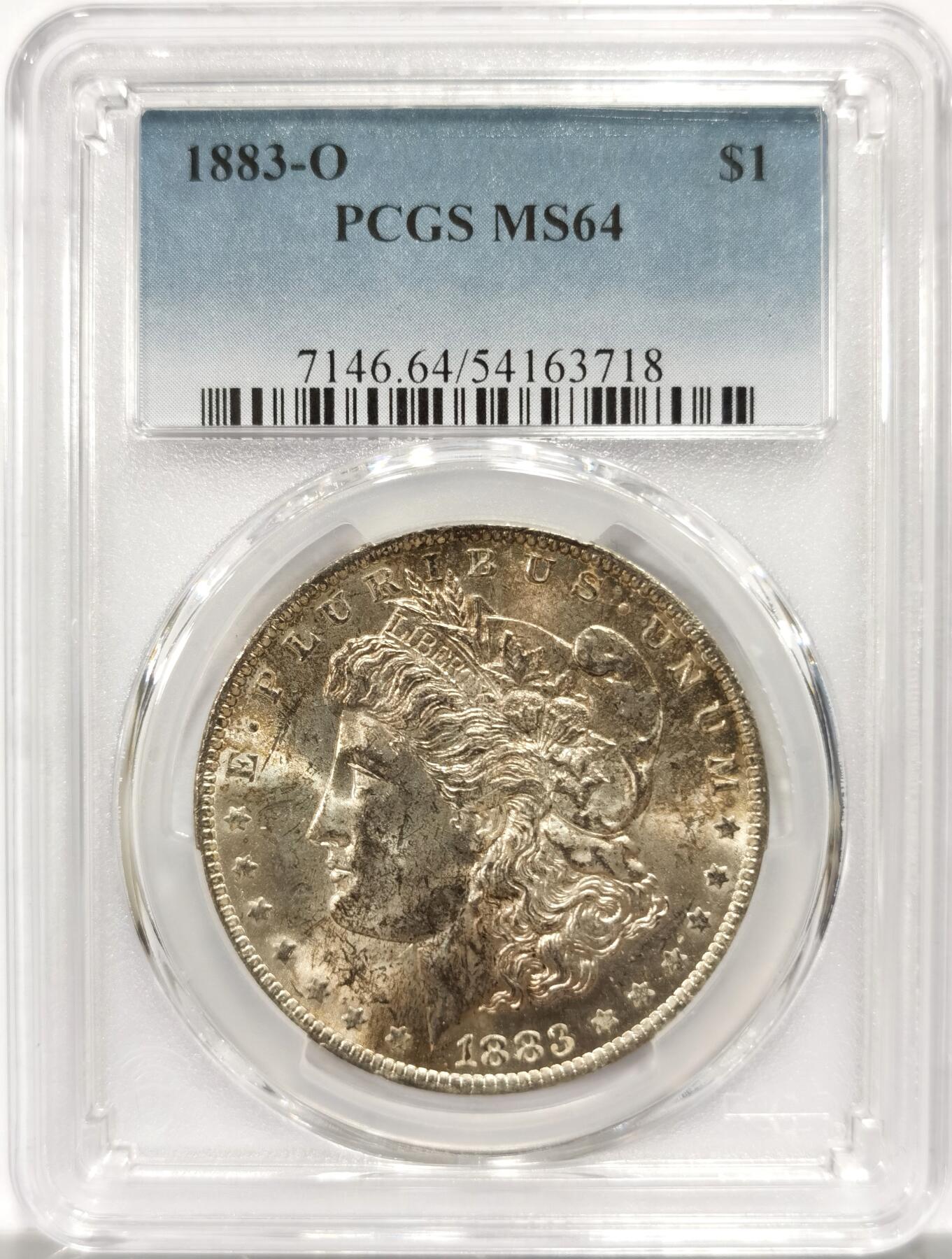 博洋堂藏家专场系列之美国钱币白金之夜专场②暨第152期（全场包邮）  PCGS MS64 美国1883 O 五彩包浆-7