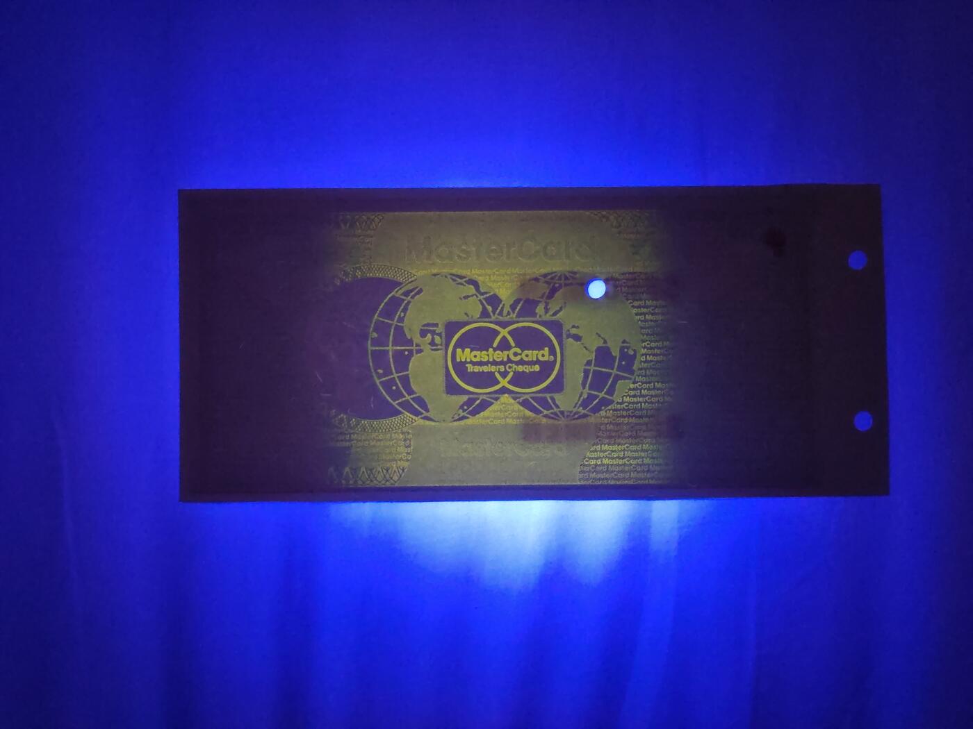 美国 旅行支票 样票 中国银行版 直板无折 未流通 保真票