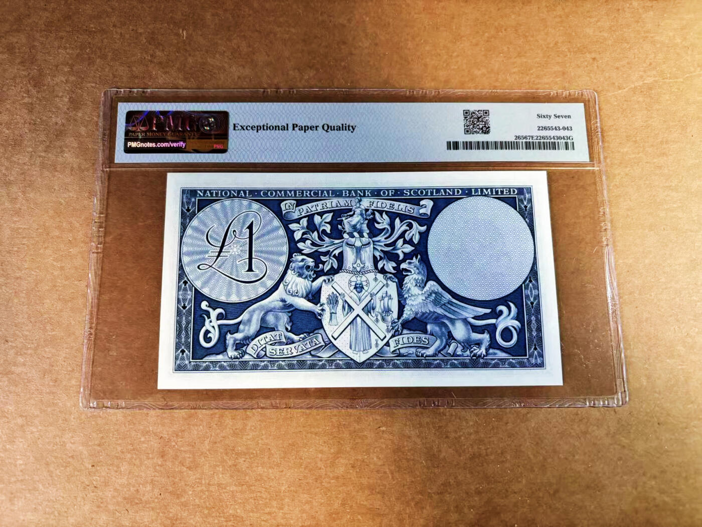 【Blue Auction】世界纸币精拍第759期——18级TOP拍卖/信誉/品质/专业/高效💫   【1A冠无47】苏格兰 1959年1镑 BWC出品  PMG67EPQ高分 雕刻精美