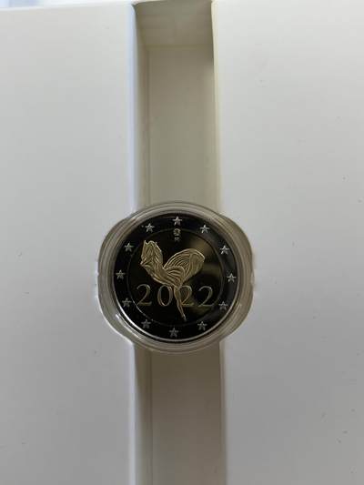 第184期拍卖 - 芬兰2022年国家芭蕾舞 100 年2欧精制双金属币