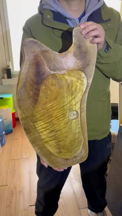 零元拍：金丝楠 茶盘，尺寸约：585/275/190/35MM，满果香，满金丝满水波，未上漆上蜡