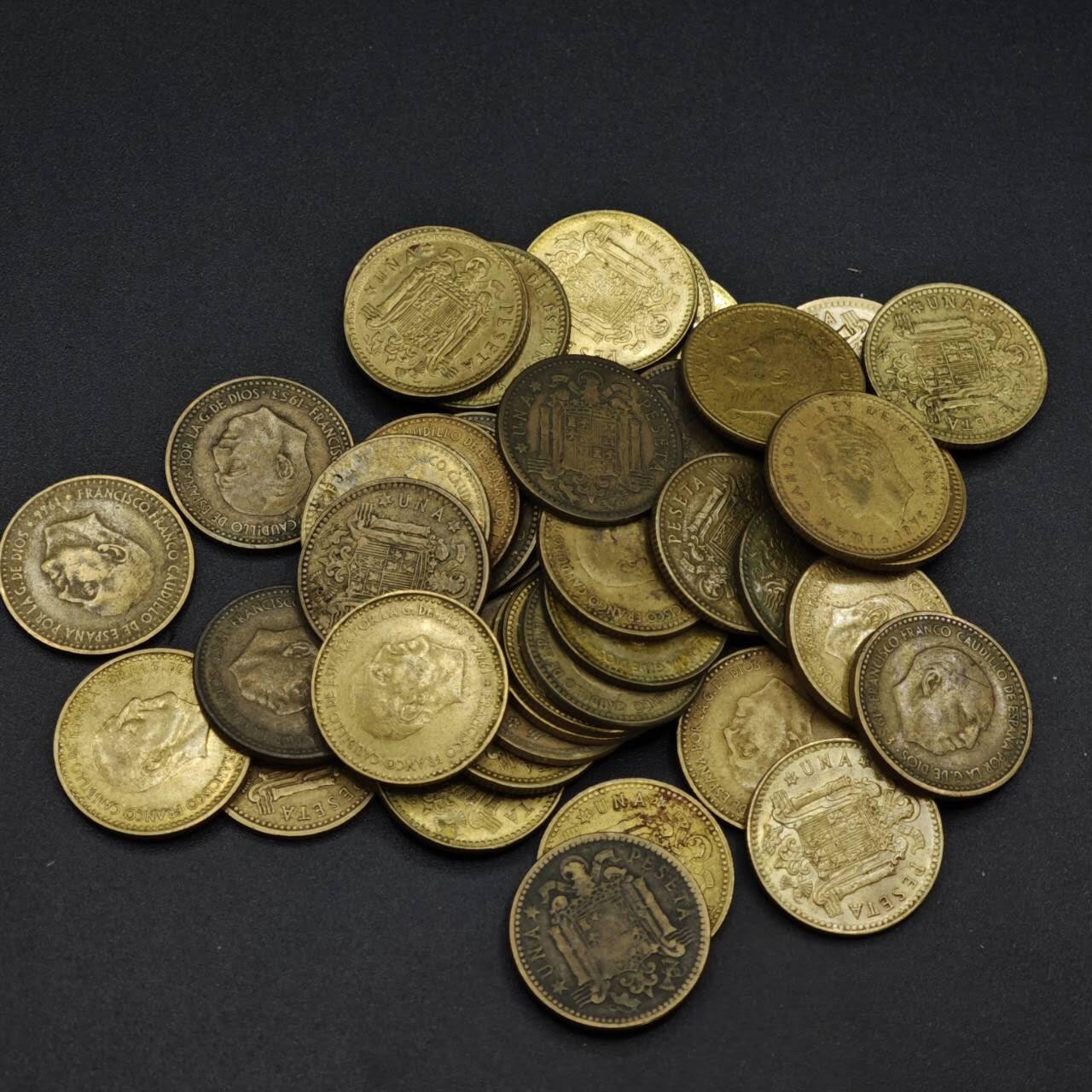 【淘币小摊】实时拍第八百一十九拍   散币场   满百包邮可预留二周 每周一统一发货   西班牙1比赛塔铜币44枚