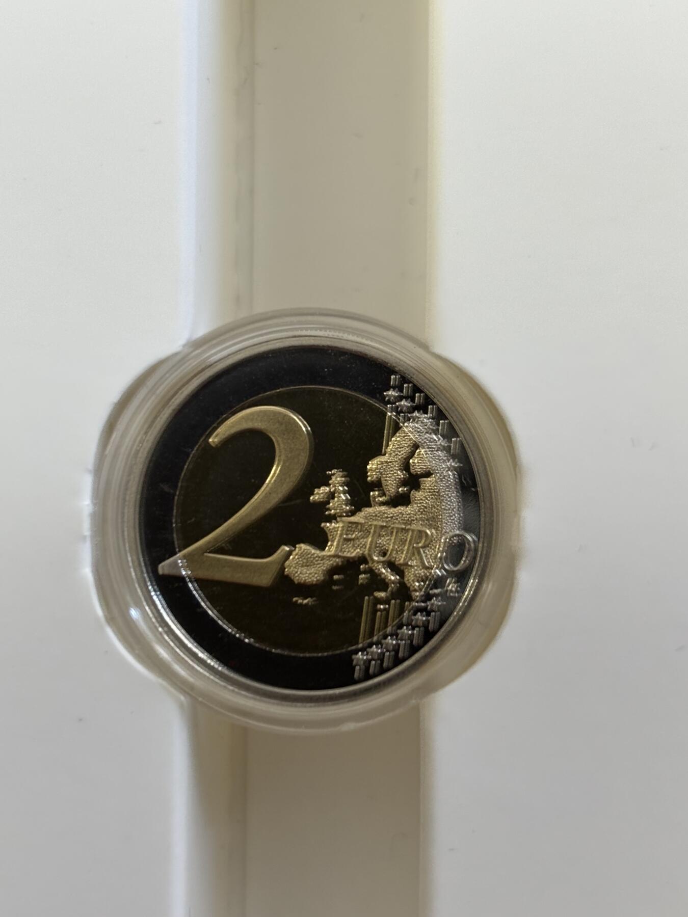 第184期拍卖 芬兰2022年国家芭蕾舞 100 年2欧精制双金属币