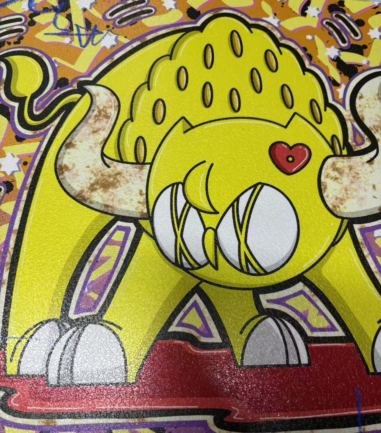 零元拍：歪歪 OWSON 系列作品装饰肌理画《十二星座-金牛座》，相框尺寸35/35CM。因展品出展，镜框可能有轻微划痕，介意勿拍