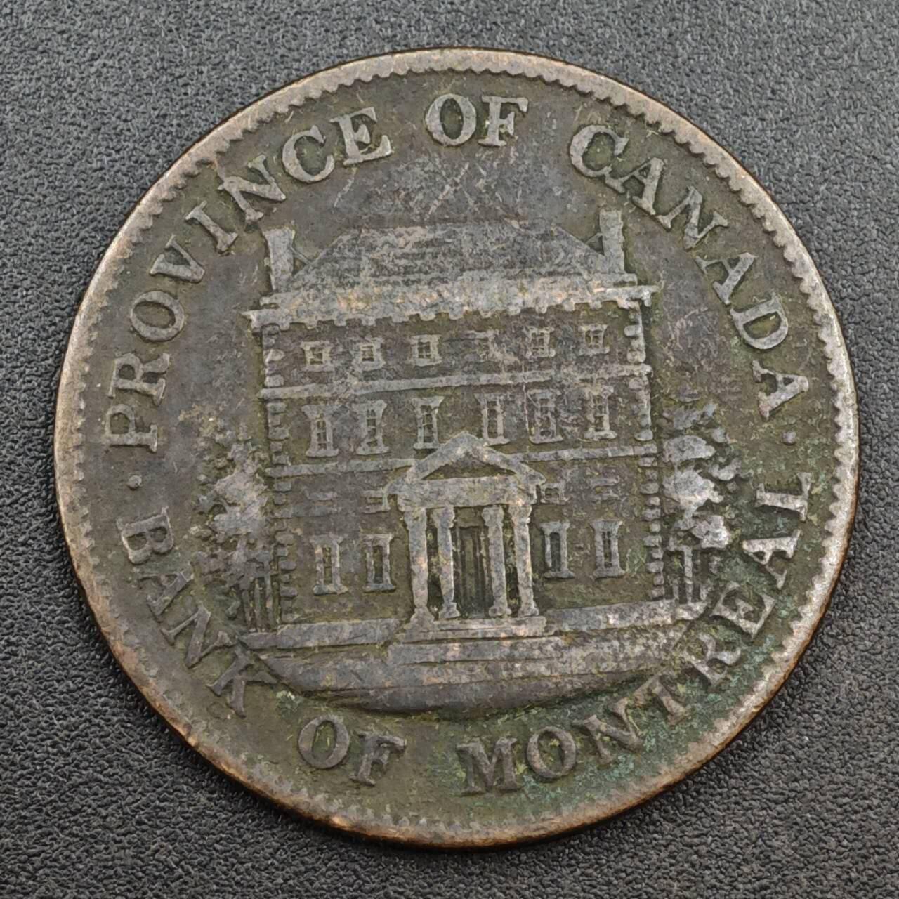 【淘币小摊】实时拍第八百一十九拍   散币场   满百包邮可预留二周 每周一统一发货   加拿大蒙特利尔银行1844年半便士铜币代币