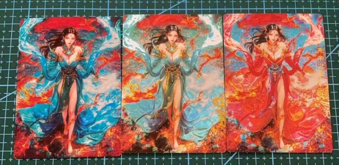 龙虎卡牌六六场 （无佣金，周六结拍，欢迎送拍） 粗闪+冷粗+光刻 奇点 宗rich玄灵谱 - 女魃三工艺