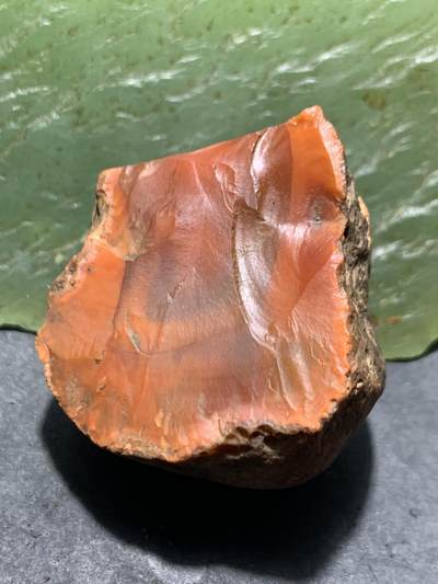 精美原皮柿子红冻料南红玛瑙原石一颗 - 精美原皮柿子红冻料南红玛瑙原石一颗