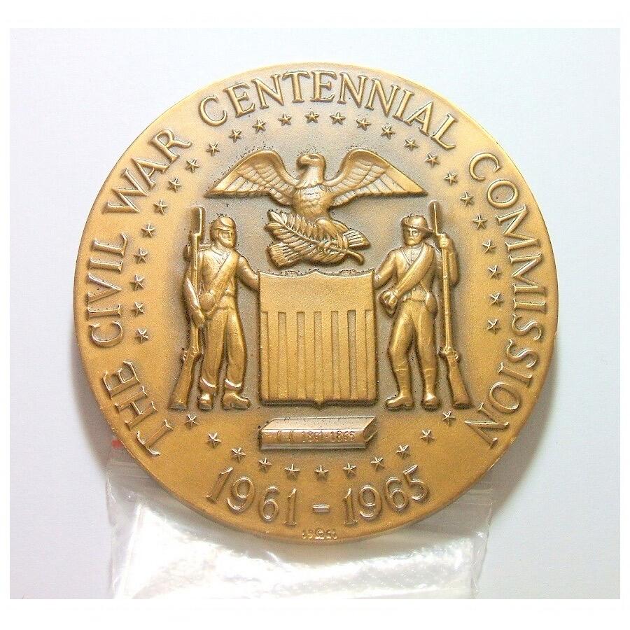 【艺术】美国艺术大章 南北战争双方统帅 罗伯特李+格兰特将军 高浮雕精制超大铜章 65MM 139克