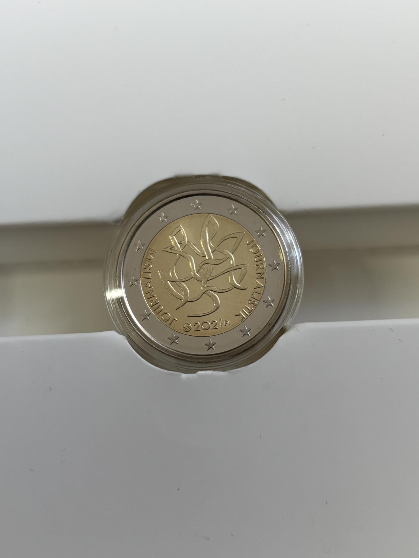 第184期拍卖 芬兰2021年新闻与言论自由精制双金属币