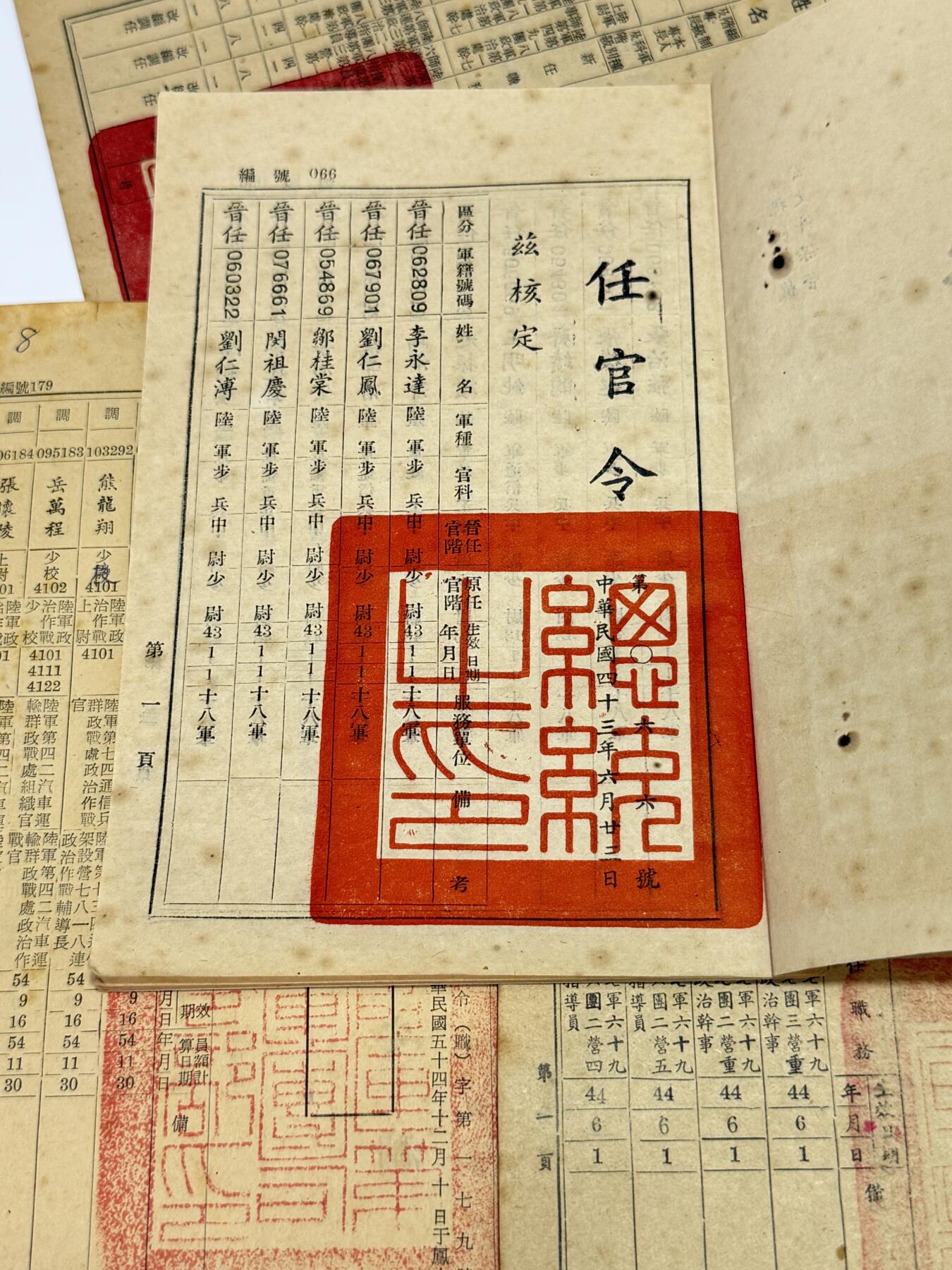 韵星假日拍卖第三十一期 -- Rimey Holidays Auction 31 18军抗战老兵熊龙翔少校旧藏，任命书与照片一组大全套