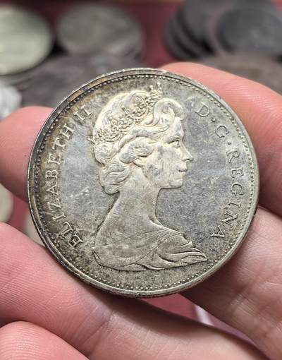 南宋泉阁俄币 外币 国币 专场第二十期 【送拍无额外佣金】 - 加拿大 1965年 1加元划船大银币 23.3g 800银 包浆漂亮 好品