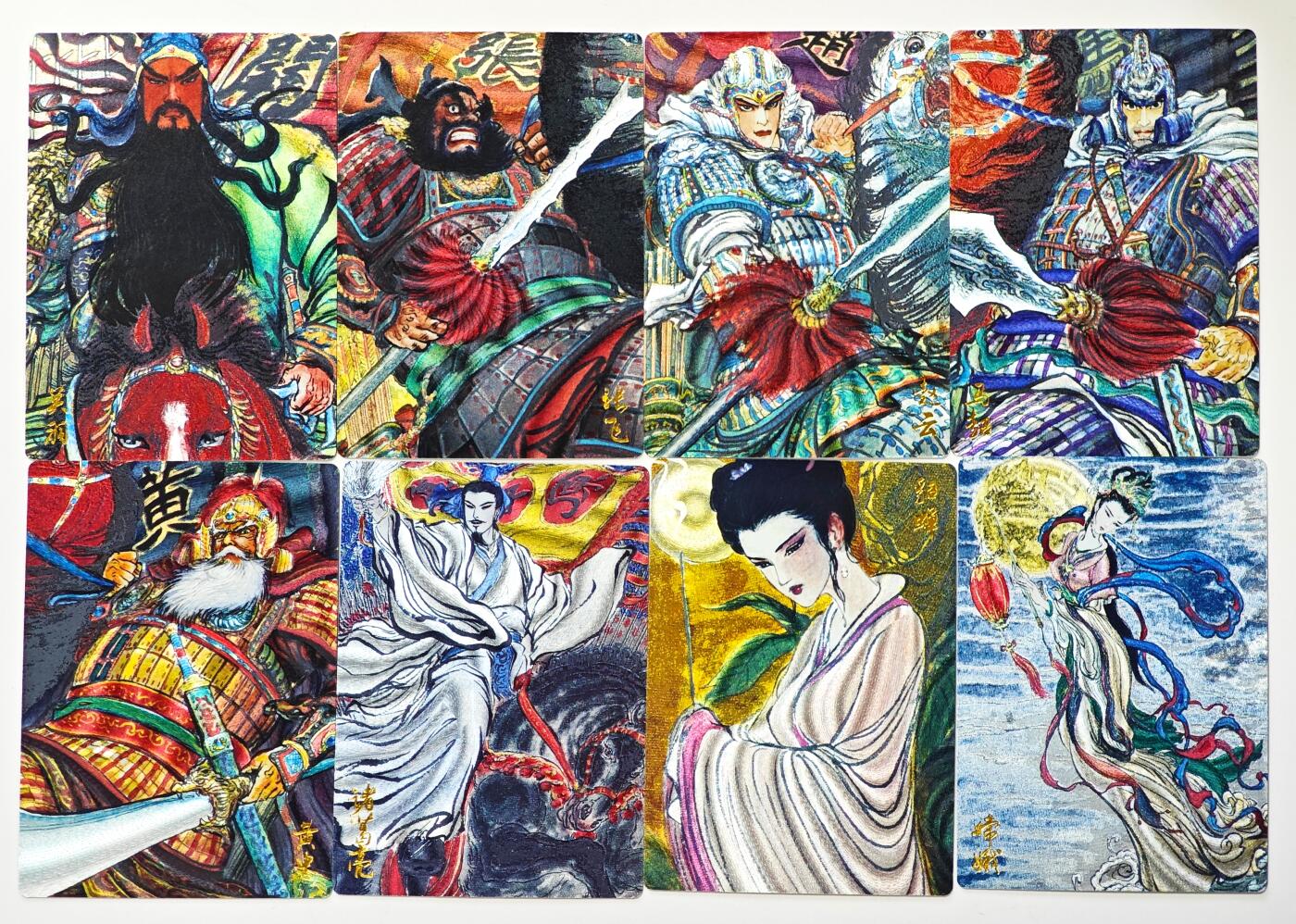 白泽拍卖卡牌手绘专场第29期（忽有故人心上过，回首山河已是秋） 2025 昆仑万象 8张 五虎将1套+诸葛亮+貂蝉+嫦娥  粗闪