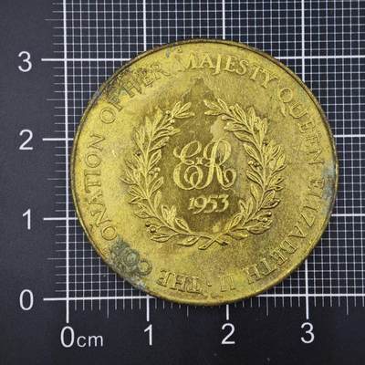 【淘币小摊】限时拍第八百二十三拍  纪念章场  满百包邮可预留两周  周一统一发货  -  英国1953年女王加冕纪念章