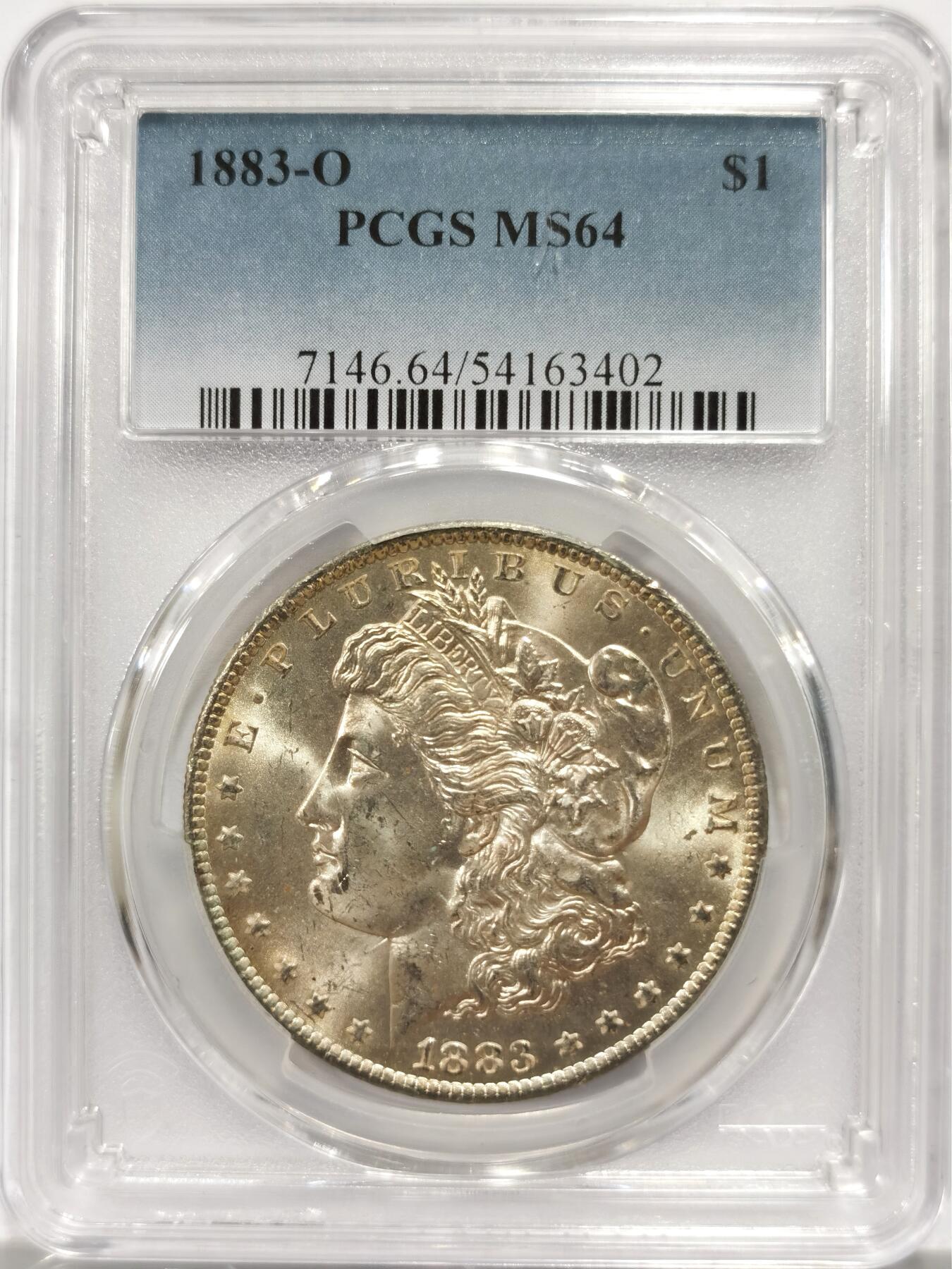 博洋堂藏家专场系列之美国钱币白金之夜专场②暨第152期（全场包邮）  PCGS MS64 美国1883 O 十字转光-5