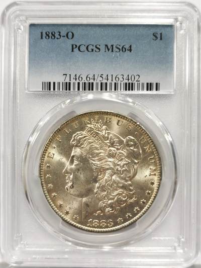 博洋堂藏家专场系列之美国钱币白金之夜专场②暨第152期（全场包邮）  - PCGS MS64 美国1883 O 十字转光-5