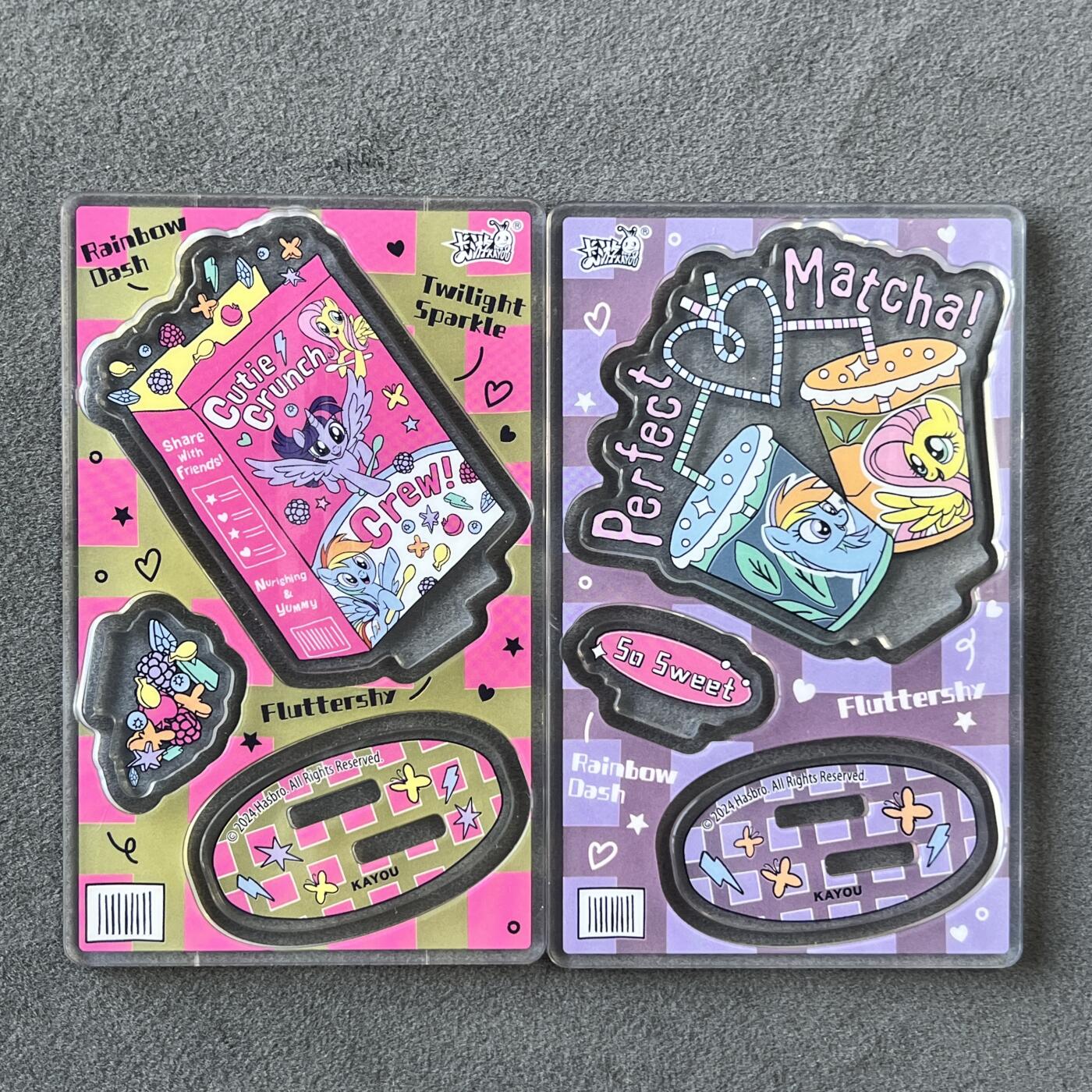 锦色铺子的潮玩拍第六期🌸🌸   卡游 小马宝莉  紫悦+柔柔、云宝   立牌 两个