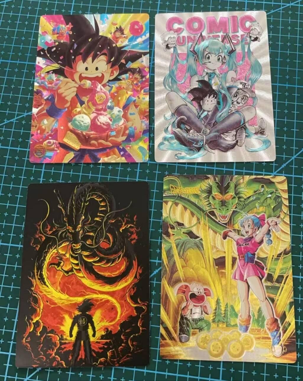 龙虎卡牌六六场 （无佣金，周六结拍，欢迎送拍） 粗闪4张 奇点卡牌  龙珠系列