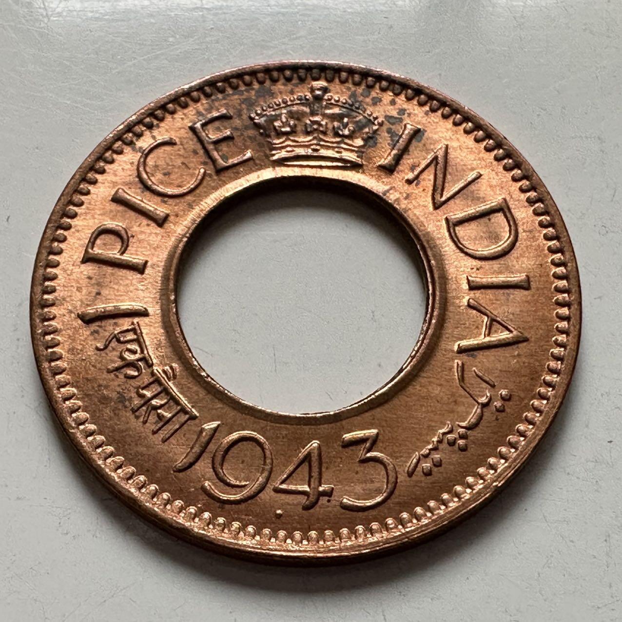 🌹外币初藏🌹🐯2025年第137场  每周二四六晚8️⃣点 接代拍 英属印度1943年一派沙—4