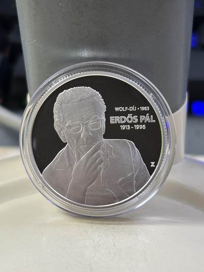 第184期拍卖 - 匈牙利2023年埃尔德斯·帕尔数学家精制纪念银币带证书，925银，12.5克，发行4000枚