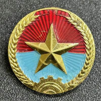 西秦中古拍卖第六十九期 - 越南战争时期 越南南方民族解放阵线大帽徽 越南游击队帽徽