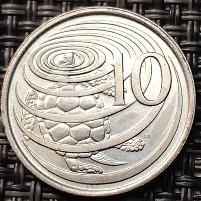 布加迪🐬～世界钱币(上海)🌾第 263 期 /  各国套币和散币 - 开曼群岛 1990年 10分