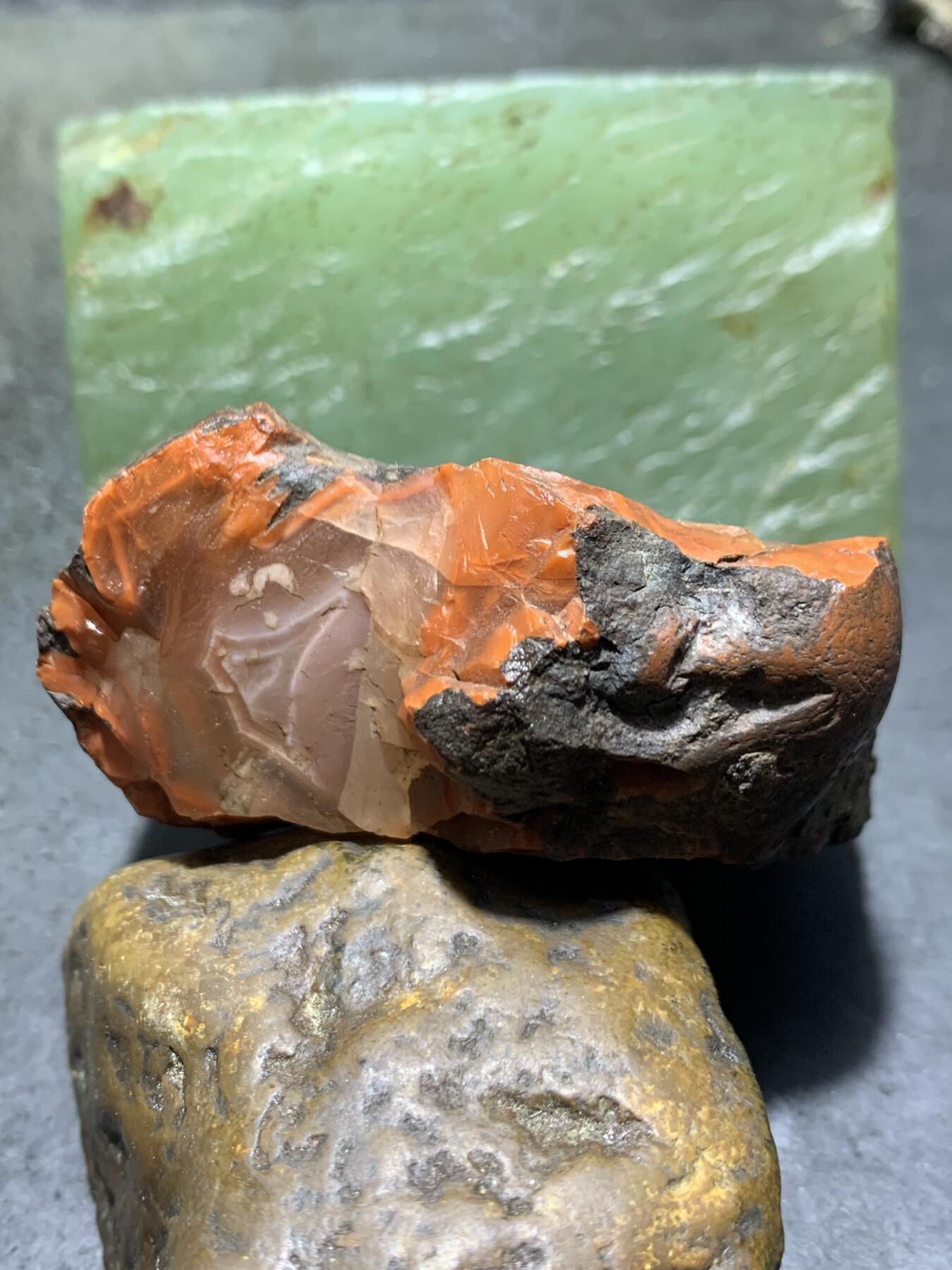 精美原皮荔枝冻飘红冰飘大开窗料南红玛瑙原石一颗