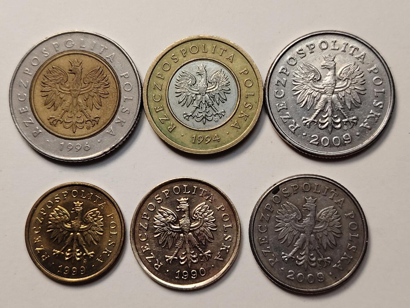 布加迪🐬～世界钱币(上海)🌾第 263 期 /  各国套币和散币 波兰🇵🇱 6枚币