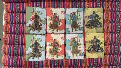 光影卡牌第26期，各家亲签，各家套卡，持续收拍品 - 飞将水浒特卡，四大元帅彩闪+普卡