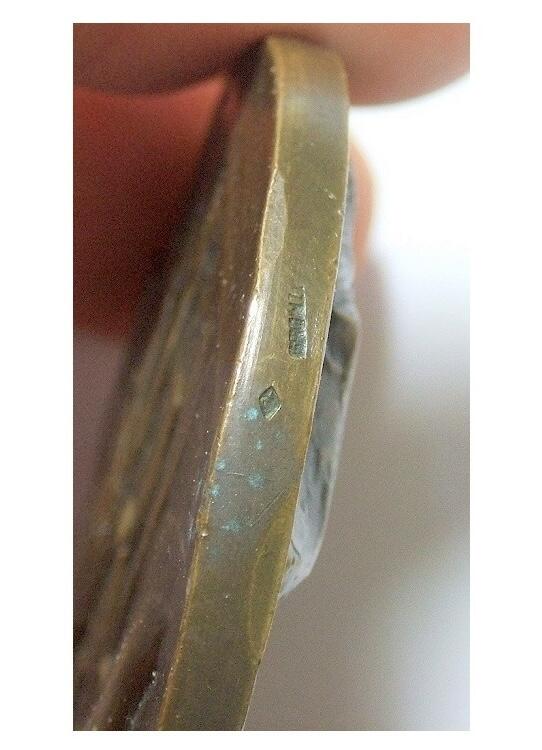 法国1904年 政治家亨利+女神 高浮雕精制大铜章 50MM