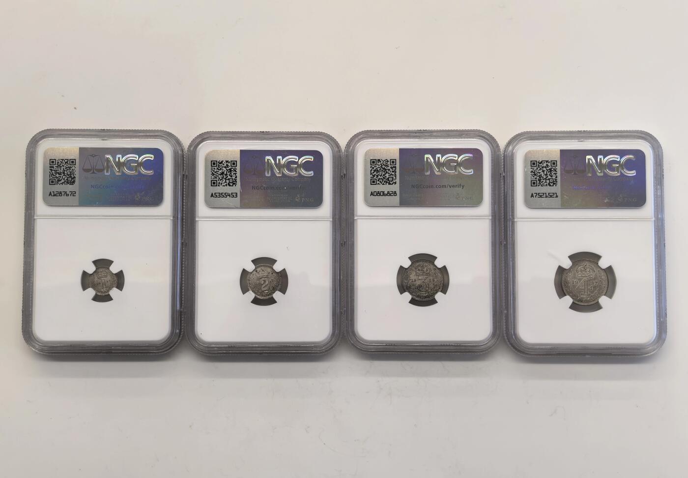 博洋堂世界钱币拍卖第150期（全场包邮） NGC PF64-66 英国1937年乔治六世精制大全套15枚，含濯足币，收藏一步到位！