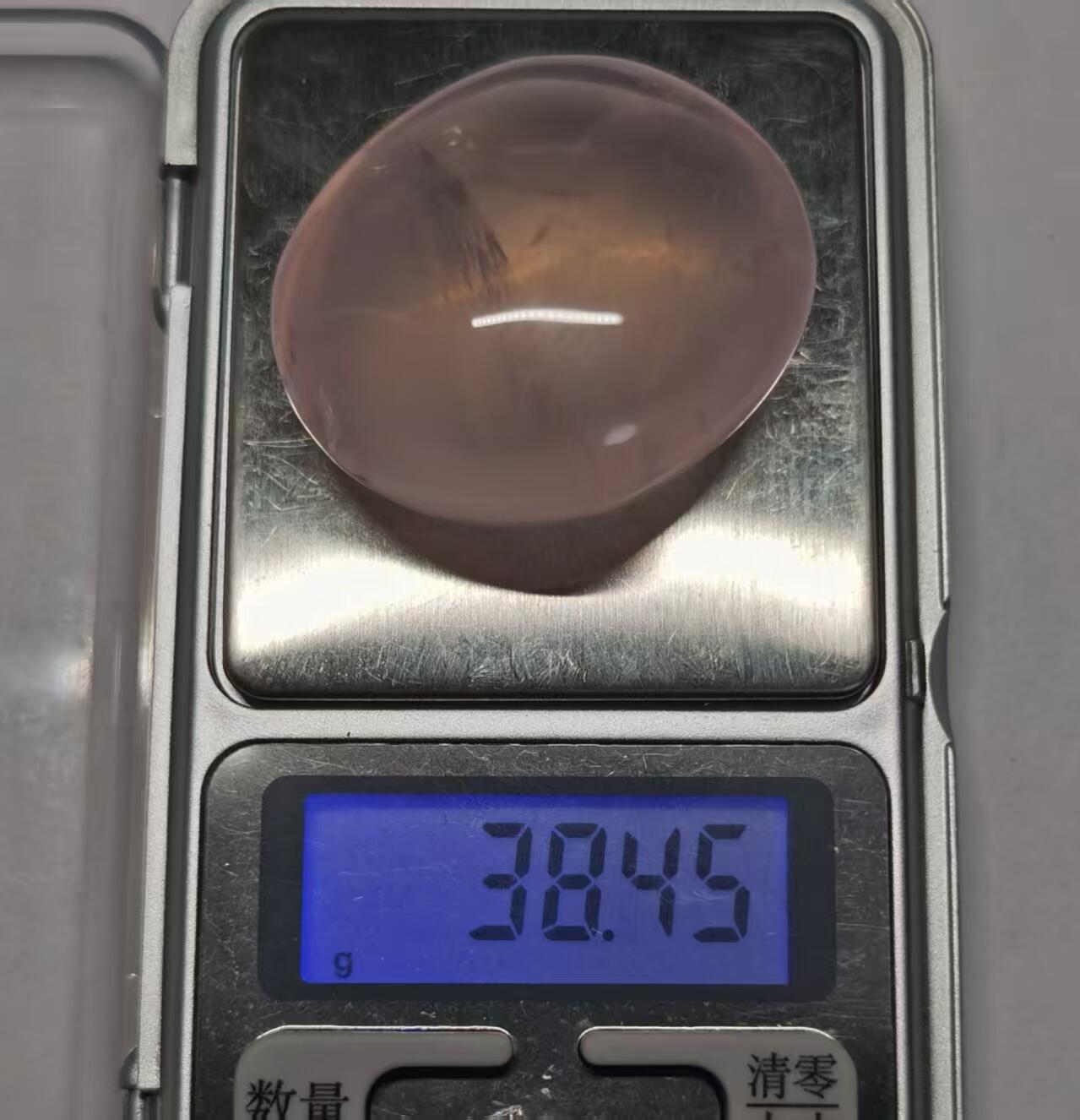 七河·世界钱币杂件水晶矿标小拍（总第30期） 藏家出品 X669 粉水晶手握 带六射星光 本件拍品由合作藏家负责邮寄  库存编号 649-11